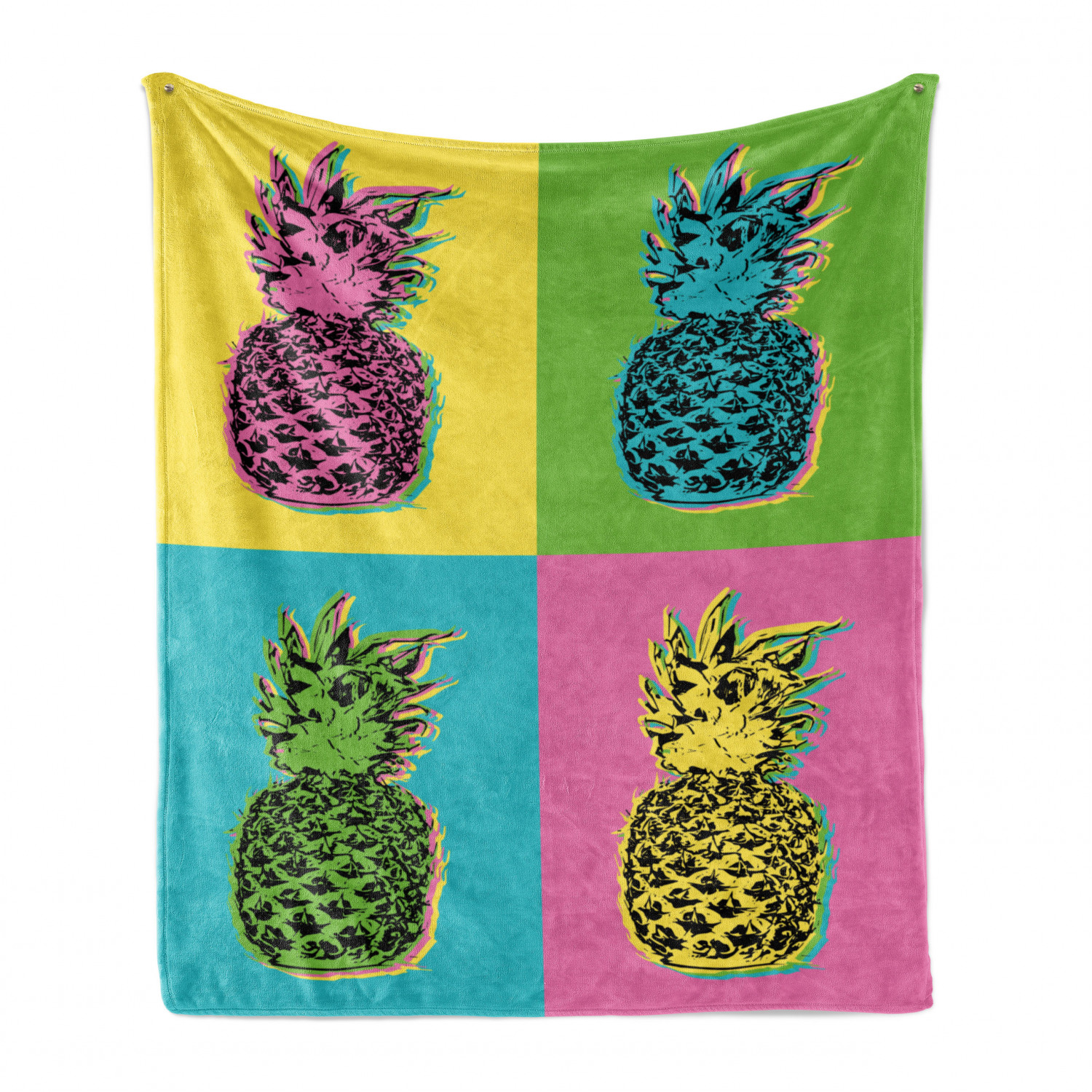 Ambesonne Pineapple Soft Flannel Fleece Throw Blanket Yellow Orange Cozy Plush for Indoor and Outdoor Use Print of Pop Art Like Ananas Summer Spirit Tone Colors Simplistic Illustration 60 x 80 Ambesonne Pineapple Soft Flannel Fleece Throw Blanket Yellow Orange Cozy Plush for Indoor and Outdoor Use Print of Pop Art Like Ananas Summer Spirit Tone Colors Simplistic Illustration 60 x 80